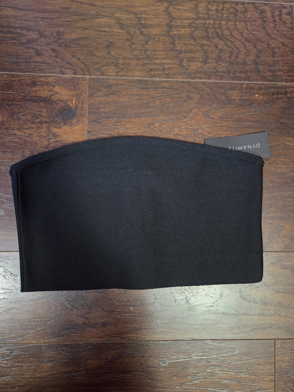 Topshop Black Strapless Bandeau with Rose Gold Zip